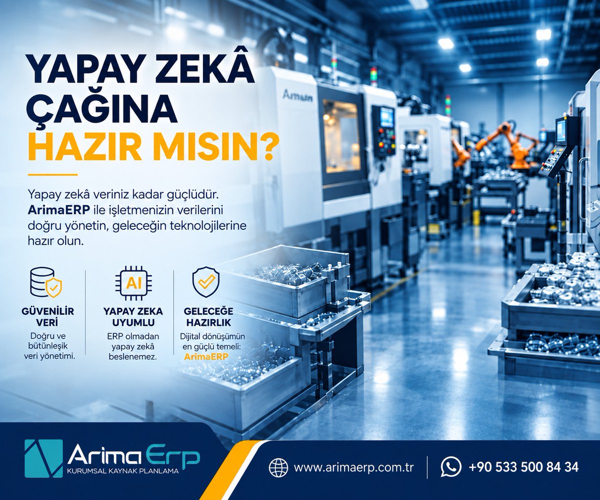 ArimaErp's tweet photo. Yapay zekâ çağında güçlü olmak, güçlü veriye sahip olmakla başlar.

Bugünün verisini doğru yönetin, yarının teknolojisine hazır olun.

🌐 https://t.co/8HZdlWr9yW
📞 +90 533 500 84 34

#ArimaERP #YapayZeka #ERP https://t.co/nbwpVnIwyf