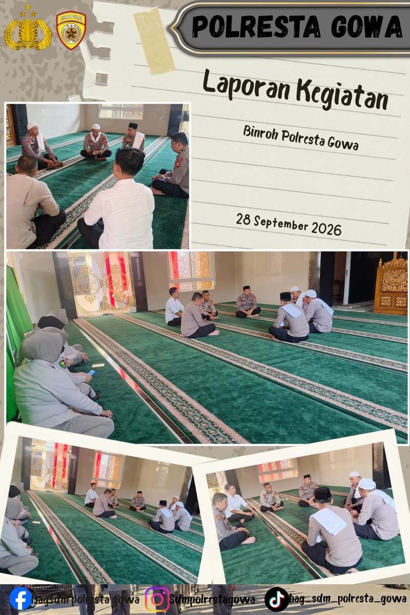RRMNDYRYNT's tweet photo. KEGIATAN BINROH POLRESTA GOWA
#mabespolri
#divhumaspolri
#sdmmabespolri
#sdmpoldaaulsel
#fyp https://t.co/3eZcvTBbWX