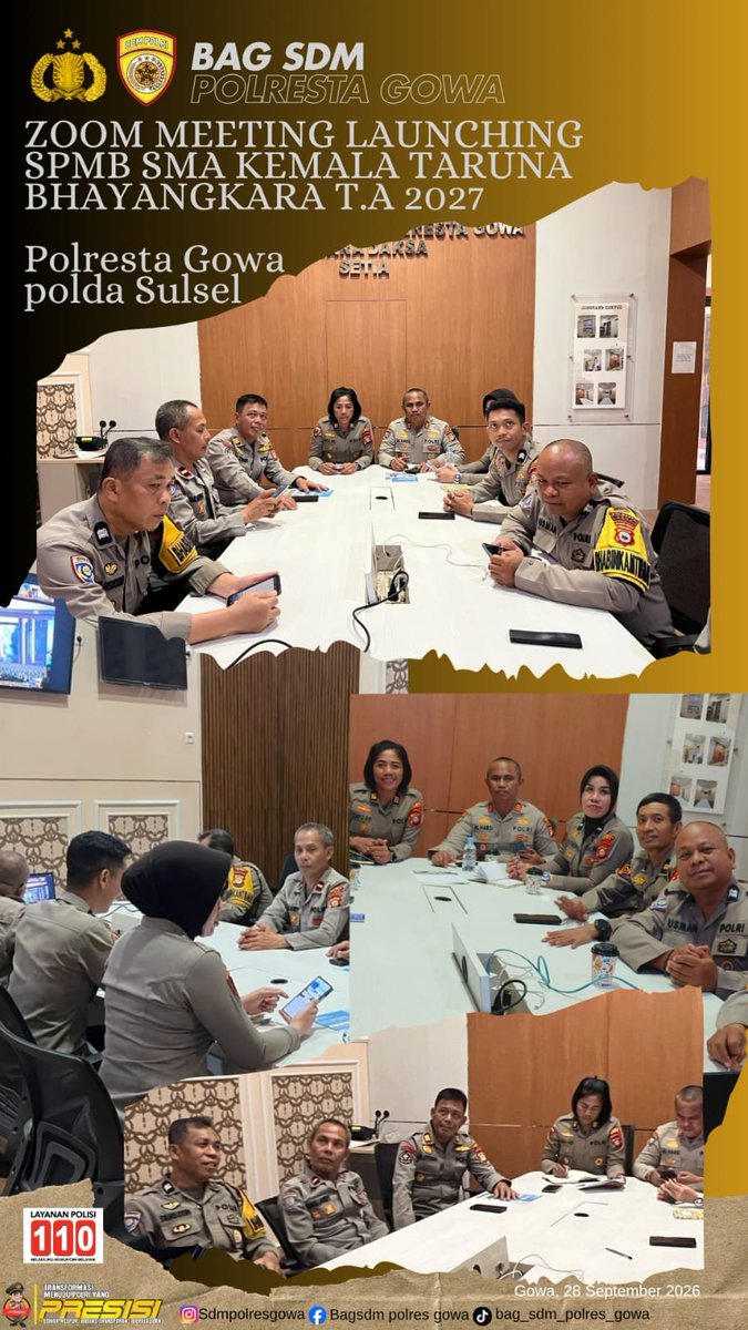 RRMNDYRYNT's tweet photo. ZOOM MEETING LAUNCHING SPMB SMA KEMALA TARUNA BHAYANGKARA T.A 2027
#mabespolri
#divhumaspolri
#sdmmabespolri
#sdmpoldaaulsel
#fyp https://t.co/UpeQhhuLk1