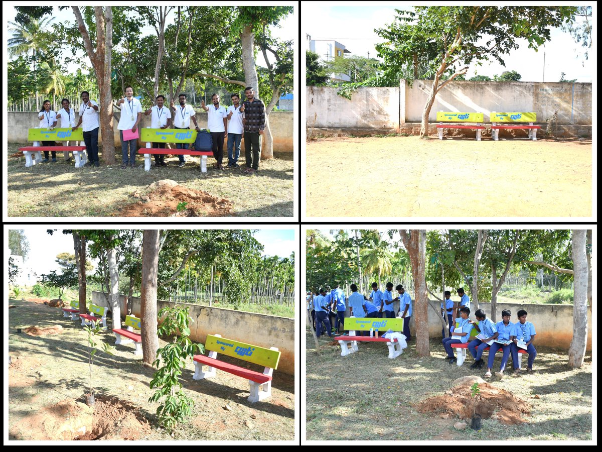 CmtiBengaluru's tweet photo. As part of Swachchata Hi Seva 2026, CMTI donated benches and created a seating facility in the vicinity of the Government High School, Sondekoppa, Bengaluru.

hashtag#CMTI hashtag#SHS2026 hashtag#SwachhataHiSeva2026 https://t.co/vh7VzuWwPS
