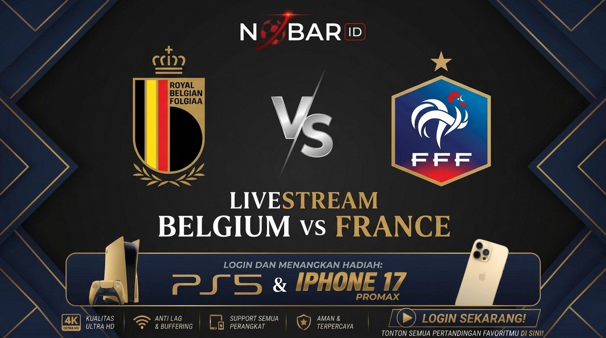 nobarid_off's tweet photo. LINK LIVE STREAMING Belgia VS France SEPAK BOLA 2026 ANTI LAG 

https://t.co/lbCeiHSX1n

#SEPAKBOLA2026 #LiveStreamingBola #SiaranLangsung #NontonBolaLive #LiveBolaFB #UCL #kylianmbappe #NobarID #nontonbola https://t.co/KOCONAhAGw