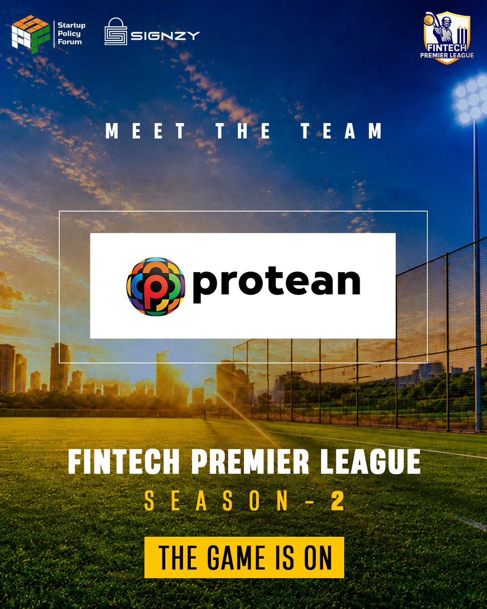 FintechOnPitch's tweet photo. Next to join us on the pitch ⏩ 

Let the action begin, Protean 🔥

@lawyer_intech @ShwetaRKohli @TeamSignzy @SPF_India @ProteanEgovTech https://t.co/aPeC2zKioo