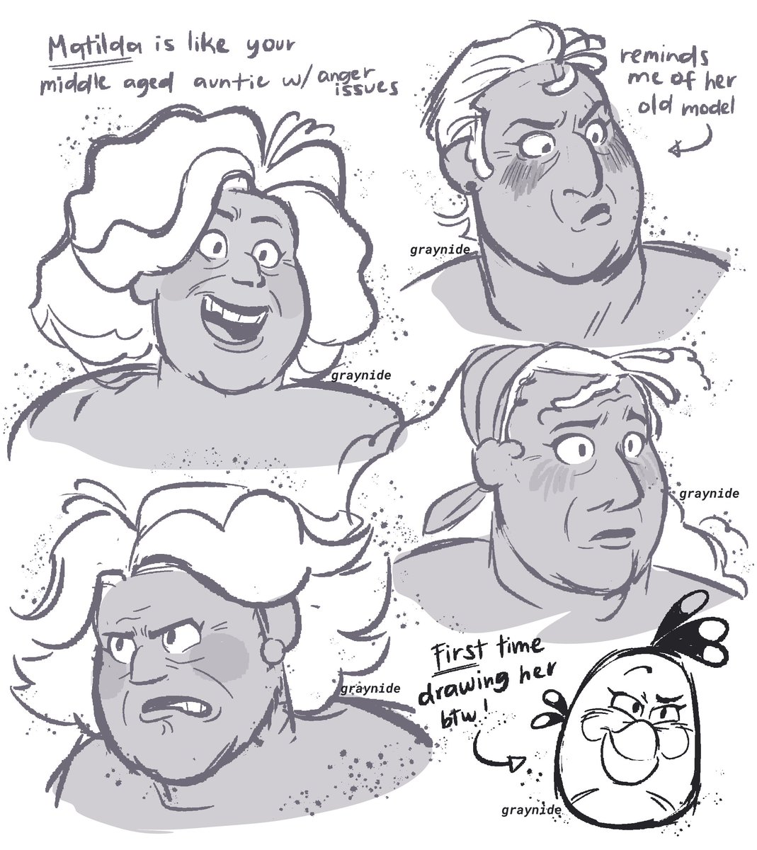 graynide's tweet photo. I just be basing my gijinka Matilda over my tita  huh #angrybirds https://t.co/ZsBJK57Hfq