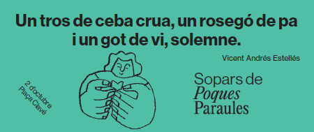 PropagandaPFet's tweet photo. Aquest divendres!
POQUES PARAULES x PpF! presenten:
SOPAR ESTELLÉS a MANRESA
A partir de les 17h a la Plaça Clavé
Acomiadem l'estiu amb música i lletres i un bon àpat en bona companyia a la millor plaça dels PPCC.
Gràcies Vicent! https://t.co/bnr9yFcckU