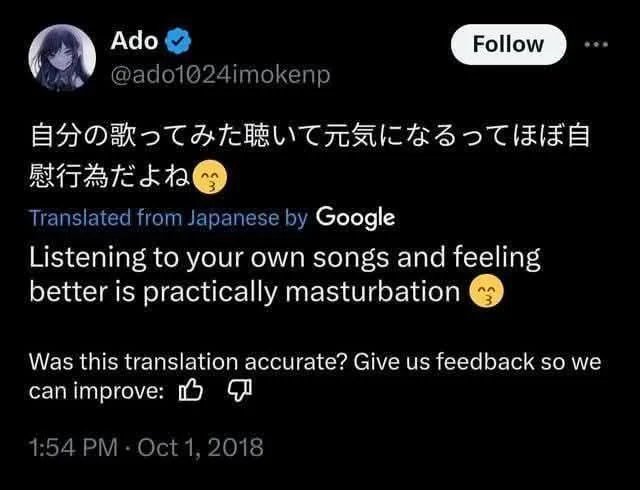 deiv0930imokenp's tweet photo. Since we miss Ado, here one of my favorite tweets of her https://t.co/RjpDn8HLn5