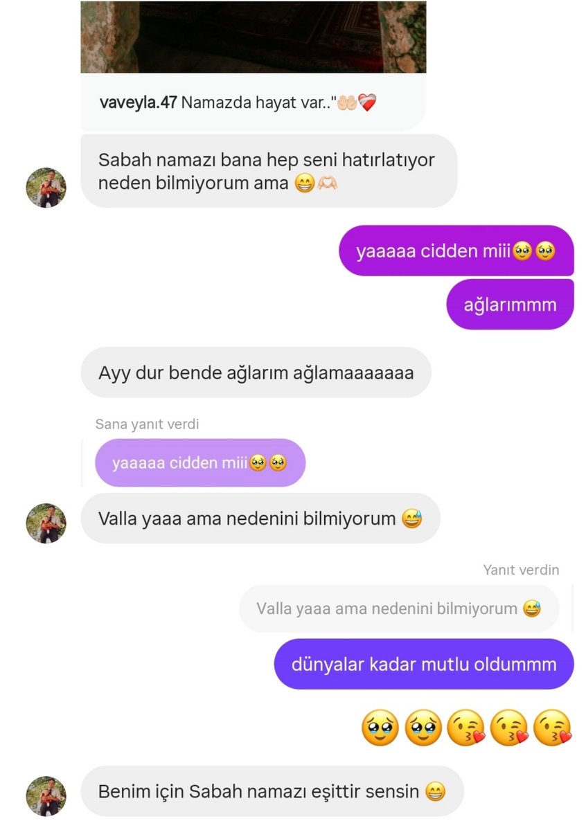 kkevserdogan's tweet photo. "sabah namazı bana seni hatırlatıyor” denildi… ben bunu nasıl normal karşılayayım şimdi 🥹 https://t.co/tX5d4v5hqb