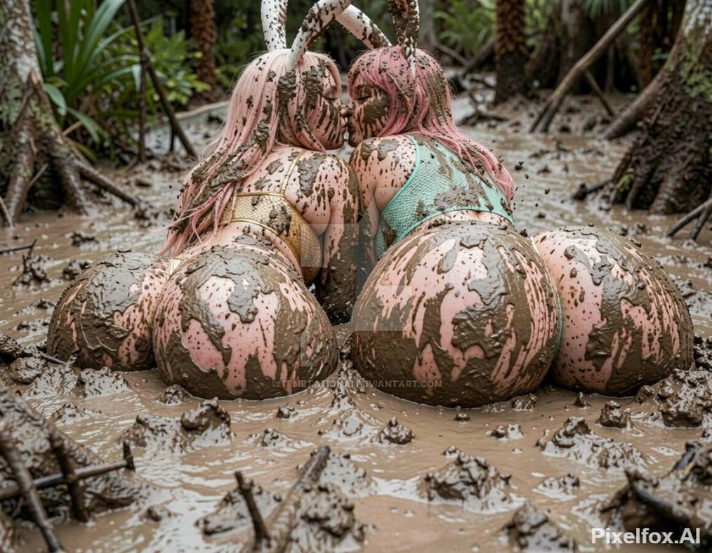 SwampRat95AI's tweet photo. Clover and Pepper are sinking and smooching in the swamp. π©ββ€οΈβπβπ©
Two bootylicious bunny babes, one muddy kiss, and a bog thatβs slowly claiming them both. No arguing with math like that. πππ°
#BunnyGirl #HyperAss #Yuri #MudFetish #NSFW #AIArt https://t.co/jR0Yd1di1t