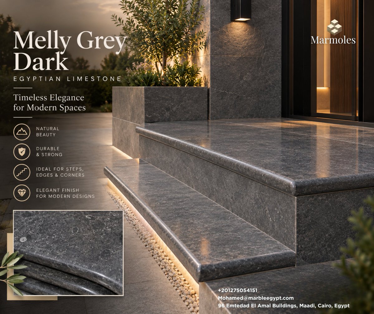 egypt_marmoles's tweet photo. Melly Grey Dark Egyptian Limestone
π: https://t.co/elDRMszBUB
#marbleegypt #egyptiangranite #egyptiangranitetypes #granitefromegypt #egyptiangranitefactory
#marmodesign #kerbstones #biancohalayeb #granitecountertopsegypt
#serpaggiante #whitegraniteegypt #greygraniteegypt https://t.co/GrP6WLoqQo