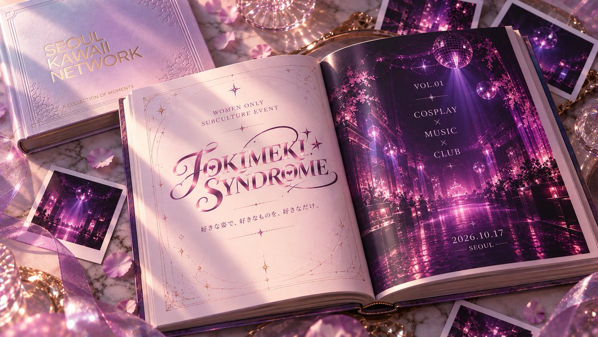 Tokishin_info's tweet photo. ✦ ABOUT TOKIMEKI SYNDROME ✦

토키메키 신드롬은
여성들이 좋아하는 것을 자유롭게 즐길 수 있는
WOMEN ONLY 서브컬처 이벤트입니다.

좋아하는 모습 그대로 ♡

매 회 새로운 테마와 방식으로 찾아옵니다

#토키신 #TokimekiSyndrome https://t.co/ZPSPUOgs1a