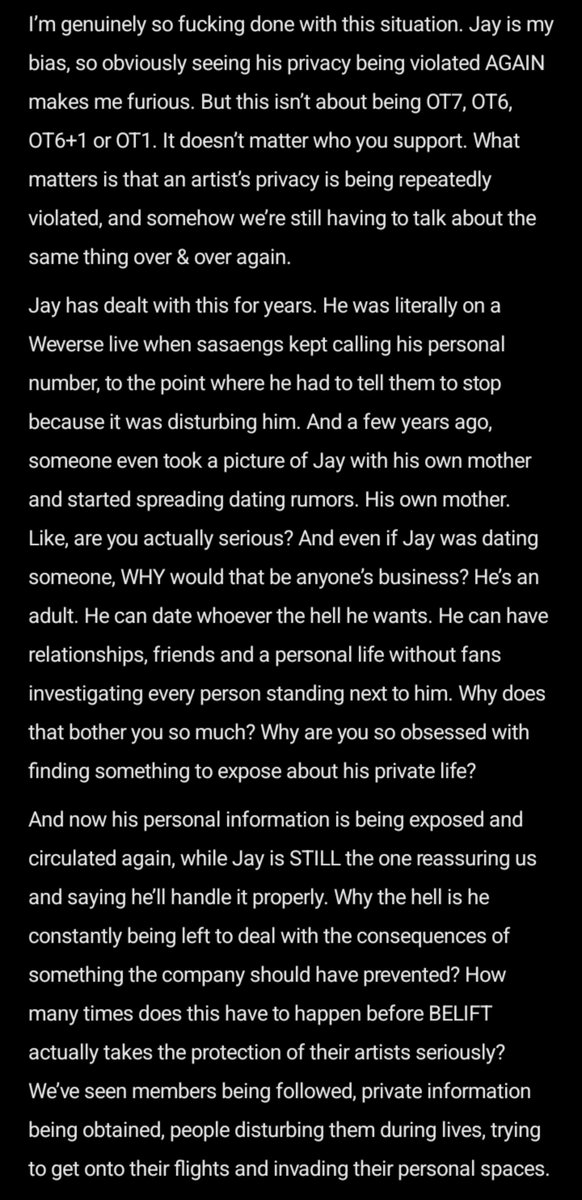 Lucifertxxth's tweet photo. The least we can do is fucking question the company and demand that they protect our idols. Stop blindly defending them when the same shit keeps happening. https://t.co/y3x1XZlC50