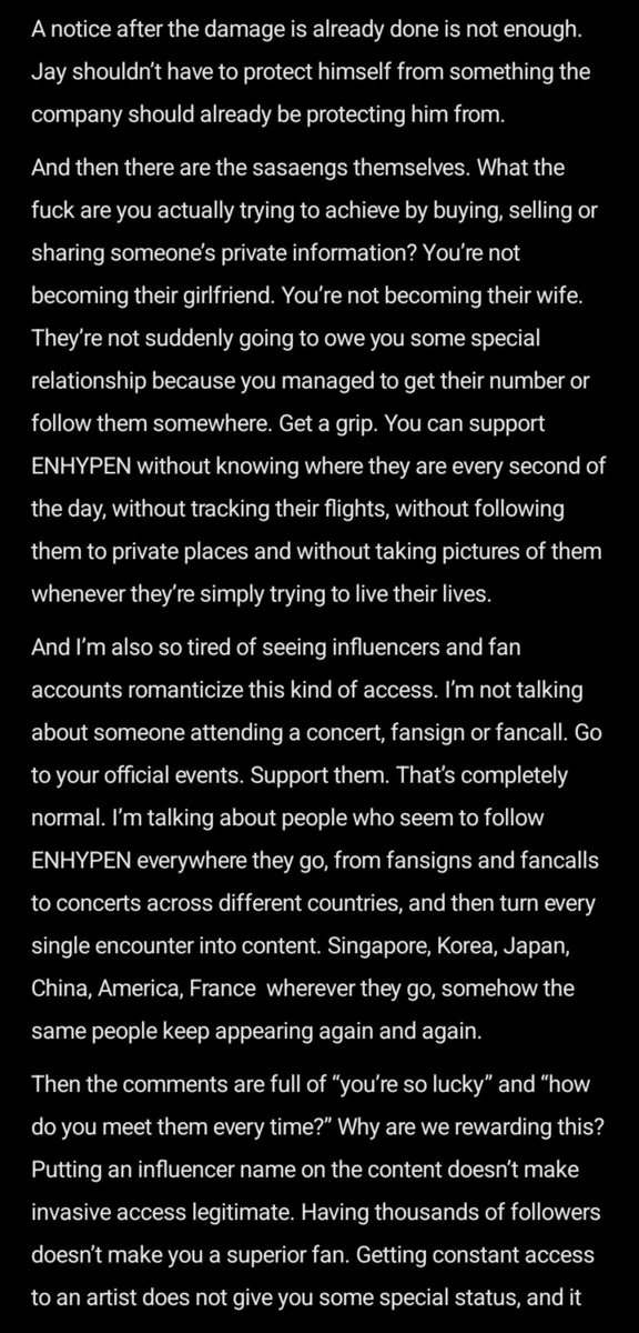 Lucifertxxth's tweet photo. The least we can do is fucking question the company and demand that they protect our idols. Stop blindly defending them when the same shit keeps happening. https://t.co/y3x1XZlC50