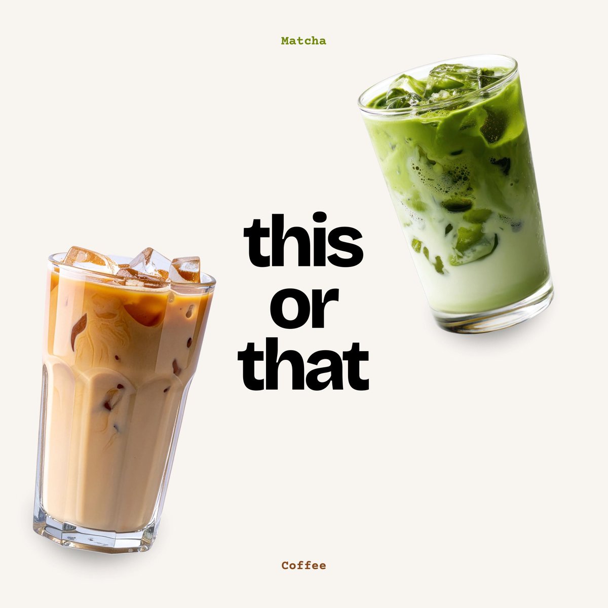 choostudioo's tweet photo. tim kopi or matcha? https://t.co/A48oB3qwxa