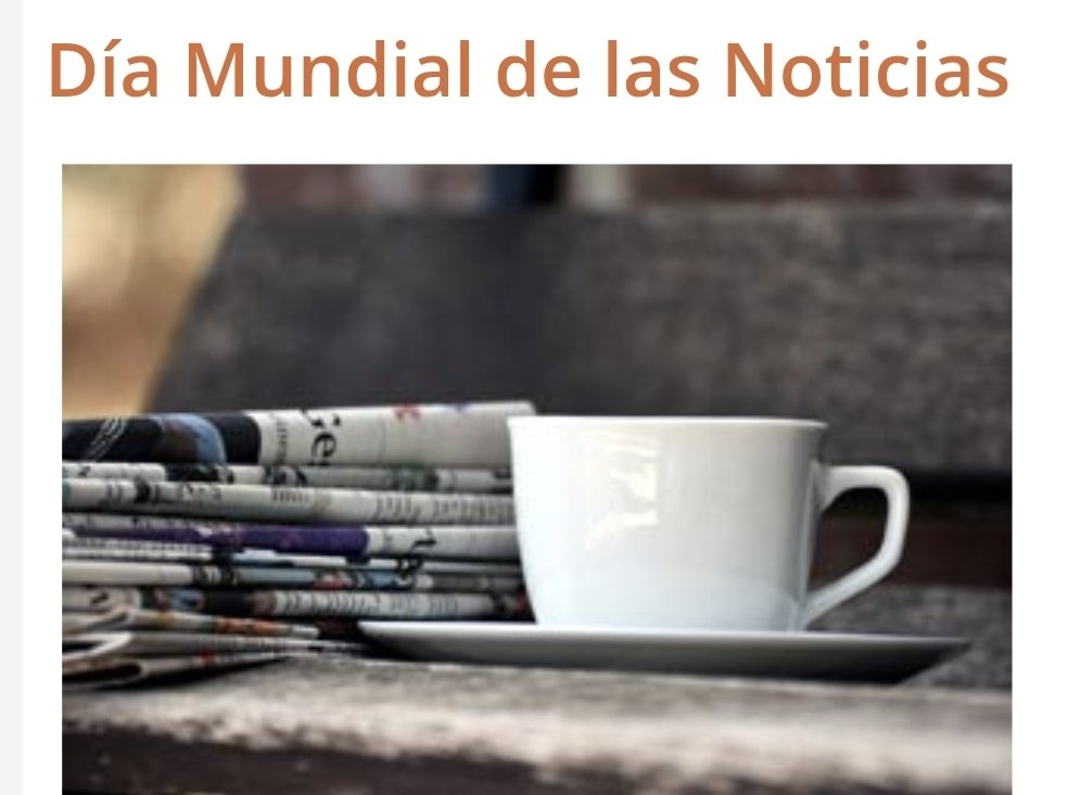 BEAPAREDES76's tweet photo. Lunes con sabor a domingo!  Es el Día Mundial de las Noticias!
Con la finalidad de destacar la importancia del periodismo en la emisión y acceso a las noticias e informaciones creíbles y confiables, así como su impacto social. https://t.co/QNODf4dvxh