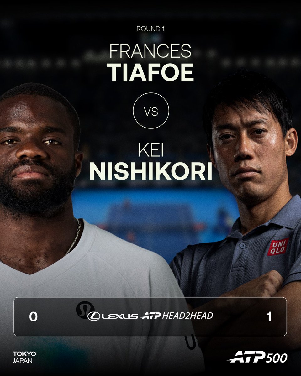 atptour's tweet photo. What a first round this is going to be 🤩

#KinoshitaJOTennis | @japanopentennis https://t.co/LaYXCpgIIh