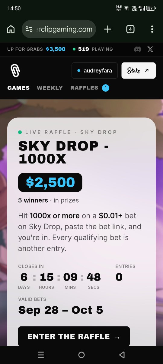 itsmeamet's tweet photo. @PlayPaperclip LFG that was sicks raffle 🥳🥳🥳

stake audreyfara https://t.co/pBB2hfzEqv
