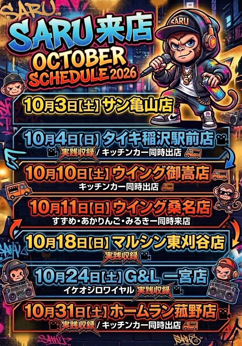 36SAru2's tweet photo. ９月・１０月のSARU出��エリア🐒💨

９月２９日(火)
ラッキープラザ900関店 様

１０月のSARU出没エリア🐒💨
あっという間に夏は終わり季節は秋🍁
沢山のお仕事より１つお仕事の大切さ…
応援してくれるみんなのおかげと
遊びに来てくれる猛者達のおかげで
SARUは毎月全力で走れてますっ！！

そして何より…
私を呼んでくれる店舗様・店長様
本当にありがとうございますっ🙇‍♀
１０月も全力で挑みますっ！！

みんなの笑顔が見れるように…
１０月もみんな待ってるぜぃっ😆👍✨
#PR