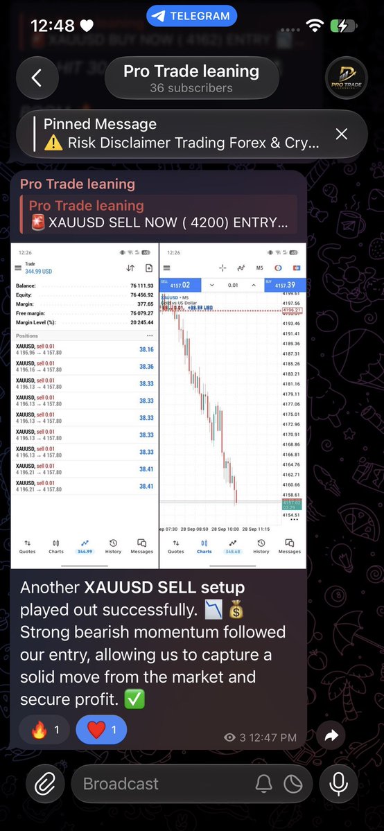 TradeNewsfx's tweet photo. Another XAUUSD SELL setup played out successfully 📉💸
Join Telegram channel get daily free  signals with win rate of 95% 
TELEGRAM LINK⬇️
https://t.co/PGy16mCkJK

Strong bearish momentum followed our entry, allowing us to capture a solid move from the market and secure profit✅ https://t.co/LadCvIdVXi