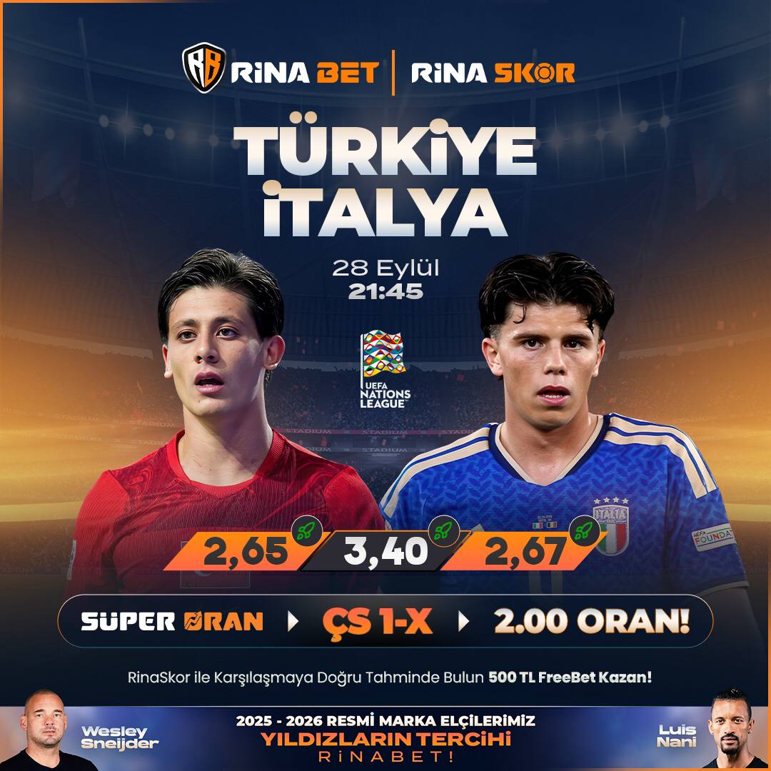 rinasosyal1's tweet photo. ⚽️ Rina Skor’da Türkiye - İtalya karşılaşması sahnede!

⚡️ Skoru doğru tahmin et, 500₺ FreeBet kazan!

🔥Süper Oran Fırsatını kaçırma!

👉 Spor Bahislerinin adresi | https://t.co/VsCKLlSPoh https://t.co/dqC7dniqwn