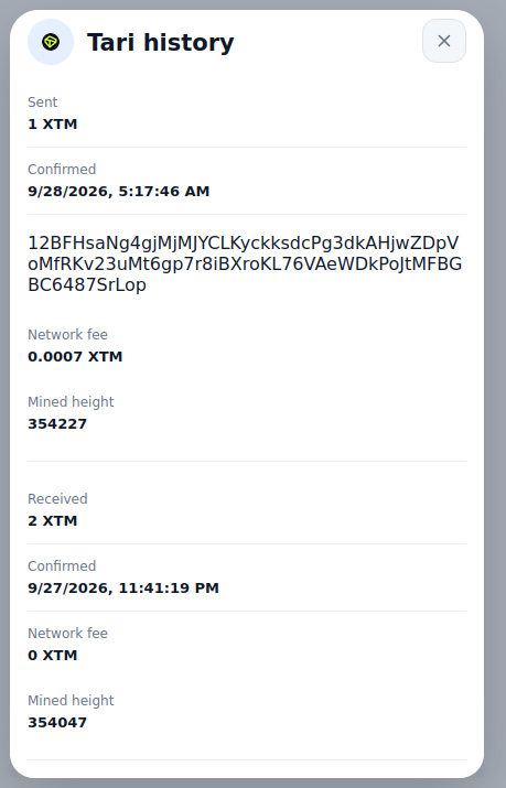 outruna_wallet's tweet photo. Tari September Launch Contest entry: Outruna now supports Tari Mainnet #XTM.

What makes it unique: balance checks use only the private view key. Spending stays locked and unlocks only temporarily to sign each transaction, then locks again.

Code: https://t.co/gGYkxhjxrX https://t.co/xpshzHqXTV