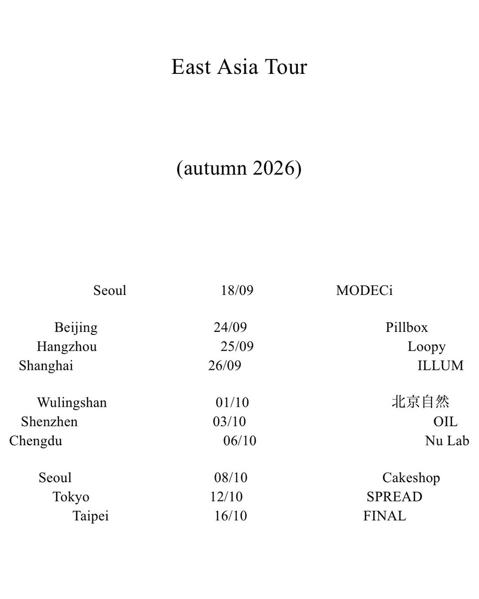 sonicflash247's tweet photo. 2026/10/12 (Mon)
Ott Yarris Presents “Yearning for the Sky”
at SPREAD
Open 7PM
Door ¥3300 +1D / Adv ¥2800+1D
 
Act
 
Bby Eco 
Carpas Wiño Klint
MILLION8 with Xanadu Girls
Ott Yarris
sudden star*
Vís
 
*DJ
 
Set/prop
Lov thy foes
 
Flyer
Tobin Verdonck https://t.co/0I5EKqluMr