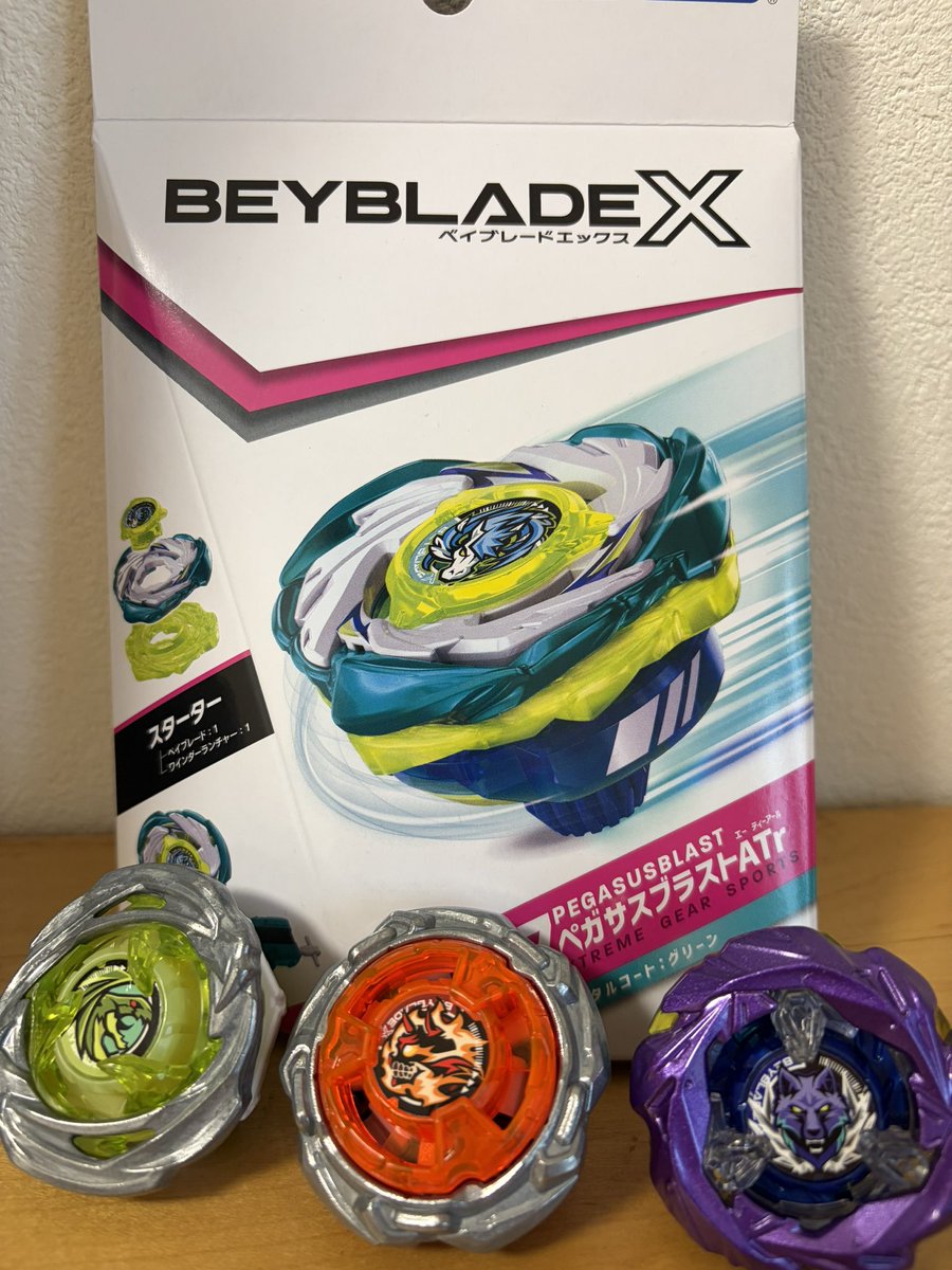Beyq5u's tweet photo. はじめまして！
ペガサスブラストかっこよかったので
今更ですがベイブレードをはじめました！
よかったらブレーダーの皆さん仲良くしていただけると嬉しいです！
よろしくお願いします！

#ブレーダーさんと繋がりたい
#ベイブレードX https://t.co/7LU3S9gYYY