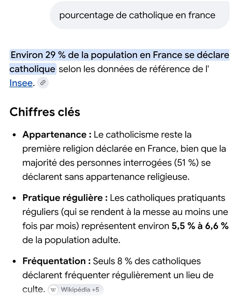 OracleJe's tweet photo. @gabriellecluzel Les catholiques ne représentent pas la France. Ils sont une minorité comme une autre. https://t.co/VedynO4enA