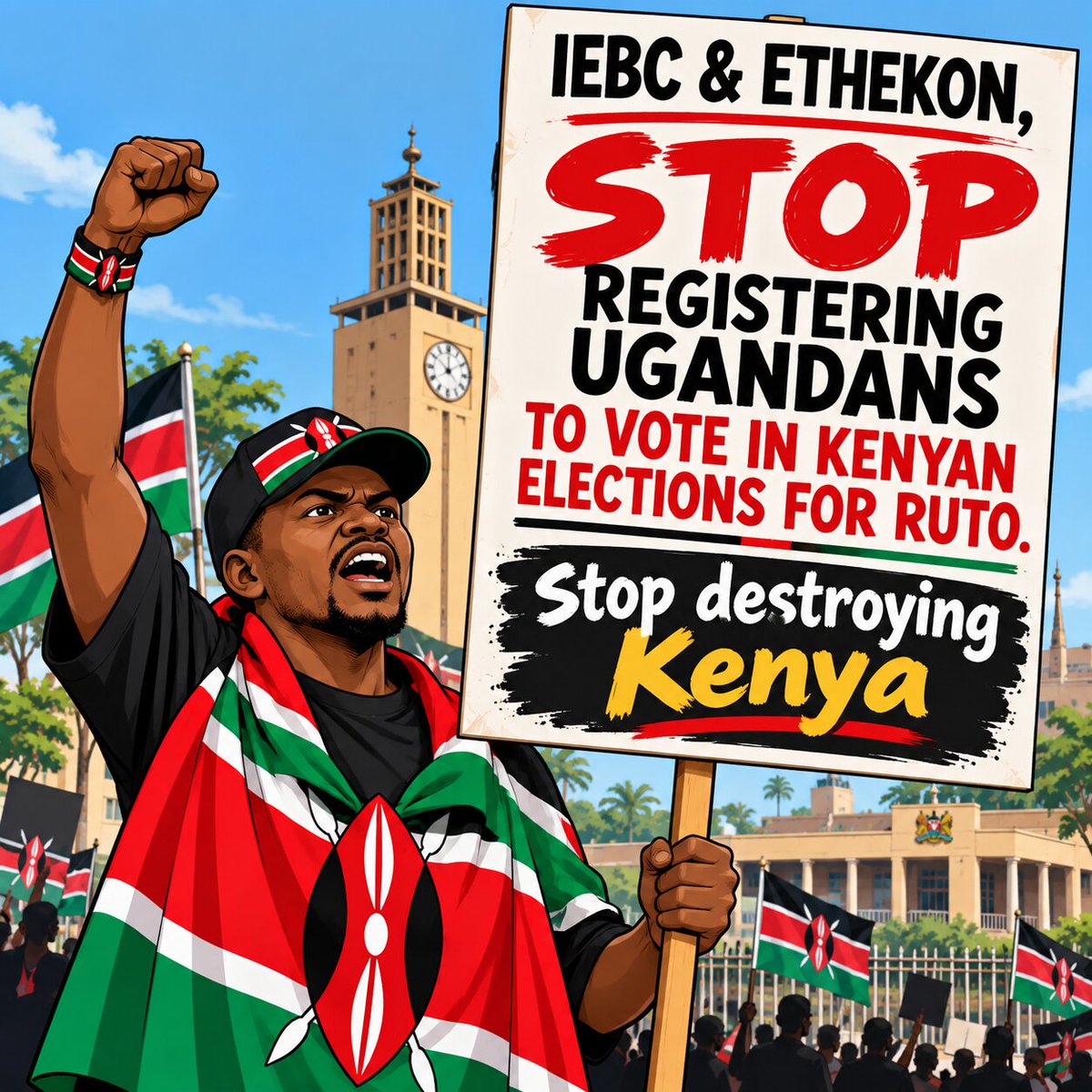 sholard_mancity's tweet photo. IEBC, STOP. STOP registering Ugandans to vote for Ruto.

IEBC, STOP. STOP registering Ethiopians to vote for Ruto.

ETHEKON, STOP. STOP destroying Kenya.

It is NOT a must.  NOT a must for Ruto to win in 2027.

What KTN has exposed is enough for Ethekon to resign https://t.co/QpXZ7RT4cO