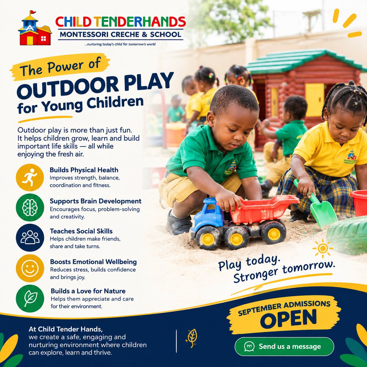 childtenderhand's tweet photo. Play is more than fun! It builds confidence, sparks curiosity and helps children develop independence. 🧩

At Child Tender Hands, little minds grow through meaningful play.

September Admissions are Open! Send us a message to learn more.

#Montessori #EarlyLearning https://t.co/B6nNTaQewJ