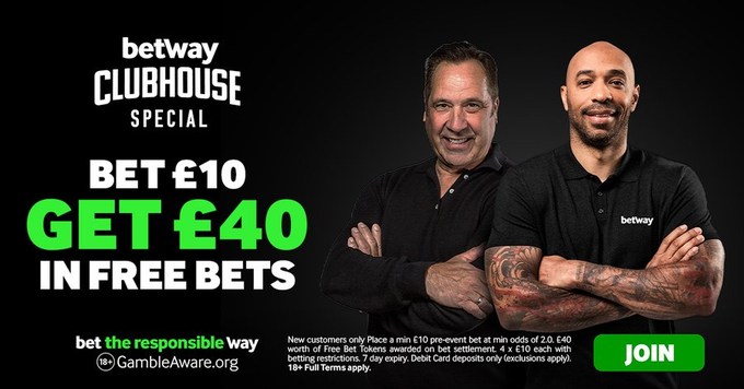 TWEnclosure's tweet photo. TRY TODAY'S DARK HORSE WITH BETWAY AS THEY ARE JOINT BEST PRICED ✅

📲 Get yourself £40 in FREE BETS when you join and bet £10 HERE ---> https://t.co/mvNCvQUFRU

AD | New Customer Offer | T&amp;C’s Apply | 18+ | GambleAware https://t.co/sawq8fEzme