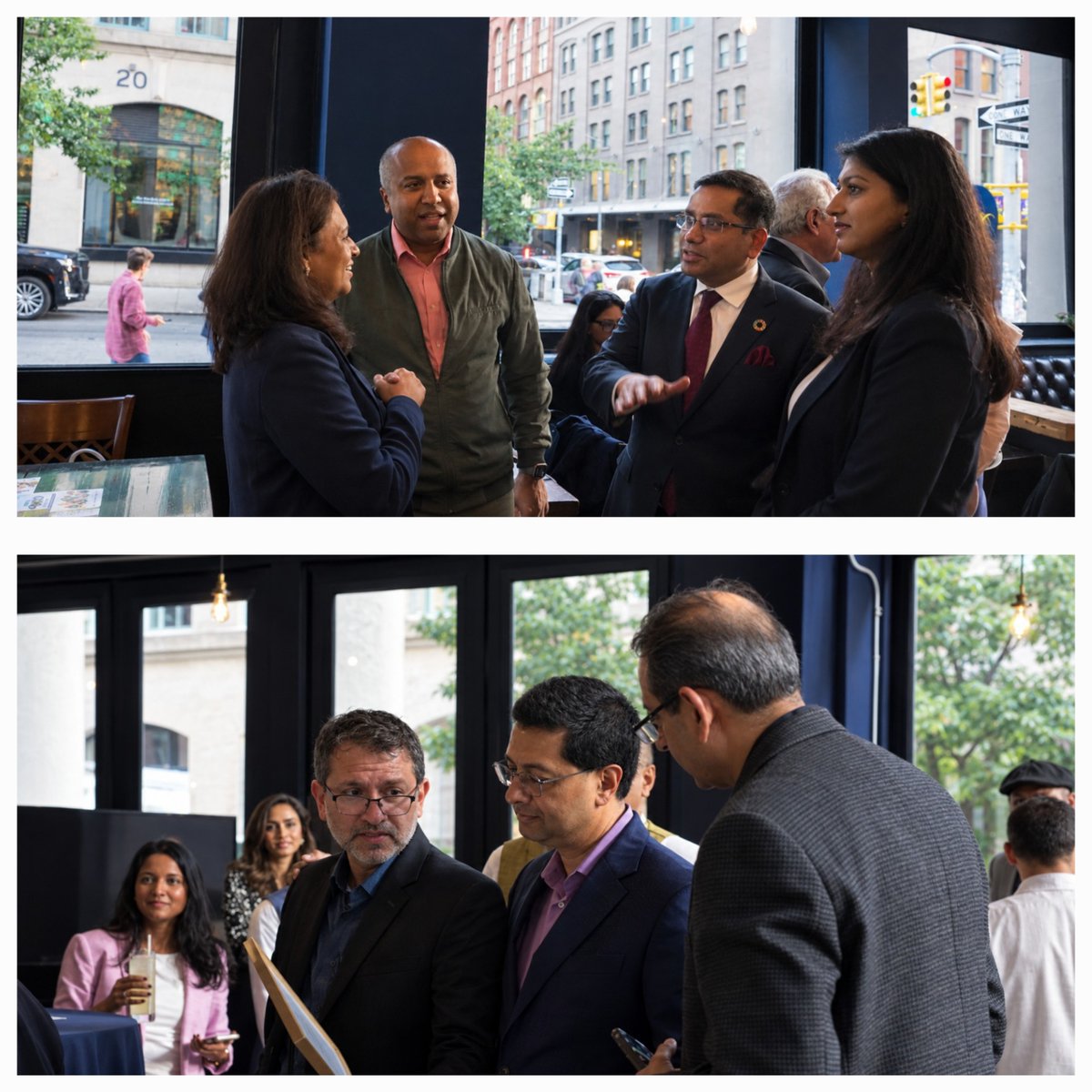 naveenadasa's tweet photo. Earlier last week, @IndiasporaForum , @ironladyfdn , and the World Food Movement @WFMNJorg co-hosted “The No One Hungry Project.” at Paisley restaurant in New York on September 23.

It was my privilege to speak about the World Food Movement’s work to address food insecurity in the U.S., particularly among community college students, and our aim to provide a cumulative 1 million meals by 2030.

Grateful to all our supporters and well-wishers who joined us. Together, we can ensure that no one goes hungry!

#worldfoodmovement #thenoonehungryproject #wfmnj #wfmamerica #foodinsecurity