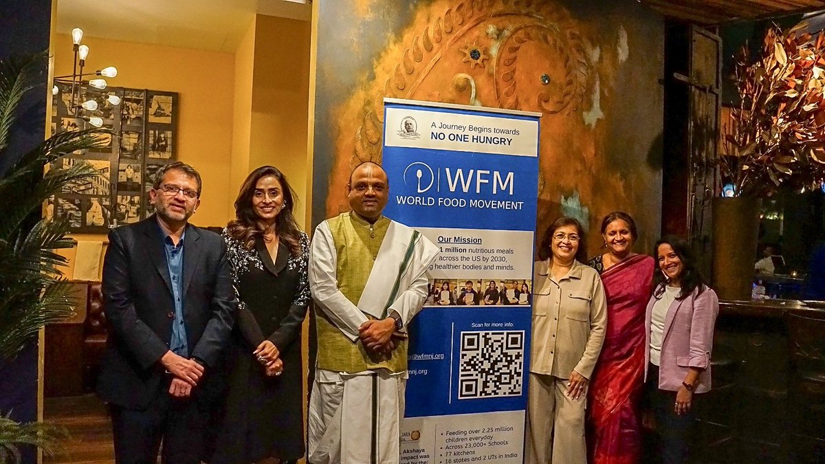 naveenadasa's tweet photo. Earlier last week, @IndiasporaForum , @ironladyfdn , and the World Food Movement @WFMNJorg co-hosted “The No One Hungry Project.” at Paisley restaurant in New York on September 23.

It was my privilege to speak about the World Food Movement’s work to address food insecurity in the U.S., particularly among community college students, and our aim to provide a cumulative 1 million meals by 2030.

Grateful to all our supporters and well-wishers who joined us. Together, we can ensure that no one goes hungry!

#worldfoodmovement #thenoonehungryproject #wfmnj #wfmamerica #foodinsecurity