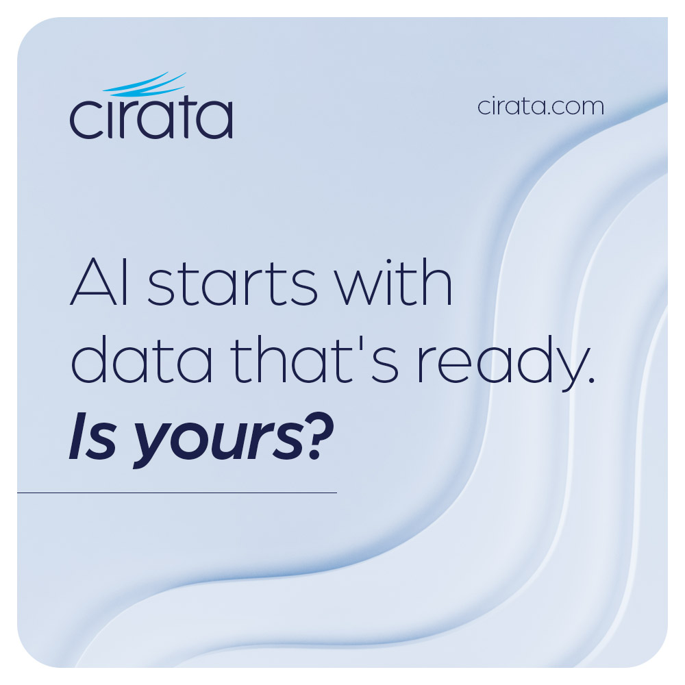 SKellyCEO's tweet photo. Everyone wants AI. Fewer want to talk about the unglamorous part: getting live, high-quality data to the AI platform without breaking production.

That's the problem we solve every day at Cirata. Remove data gravity, unify your sources, and feed AI platforms continuously. https://t.co/kLnq87oQwF