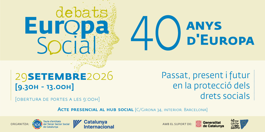 Taula3sector's tweet photo. 🔵🟡 Demà, 29/9: Debat #EuropaSocial!
🗨 Amb persones expertes en discursos d'odi i desinformació d'organitzacions socials de Portugal, Bèlgica i Catalunya, i professionals d'institucions i xarxes europees.
Al @hubsocialbcn, no hi faltis! https://t.co/OQhmW2DtIC @CatalunyaIntl https://t.co/5AjFeTiCCU