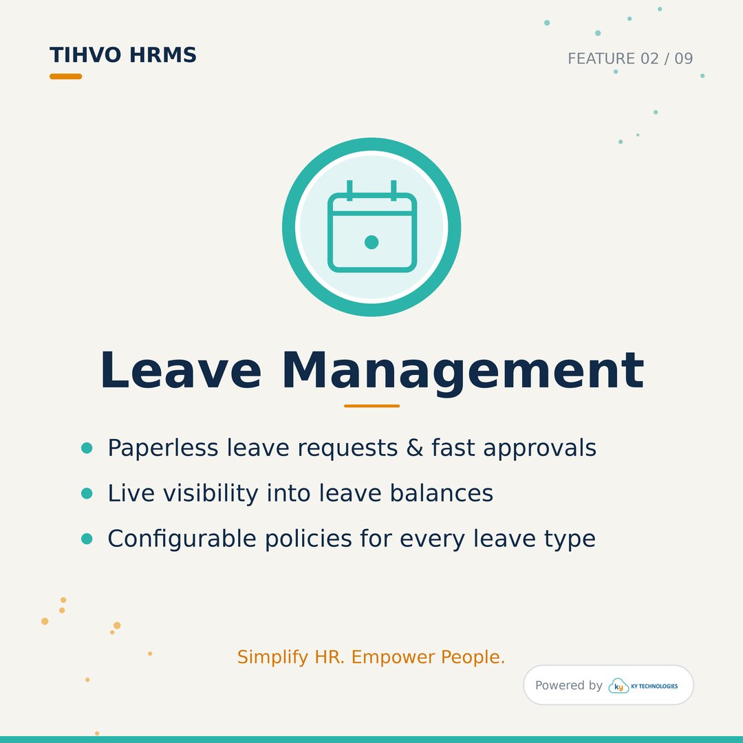 KYTechnologies's tweet photo. #KYTechnologies #KYTechServices #TihvoHRMS #HRMS #HRTech #DigitalHR #PayrollSoftware #EmployeeEngagement #SimplifyHR #EmpowerPeople https://t.co/al9rqigHRe