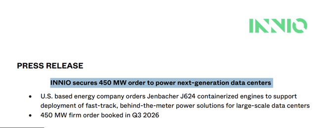 HyperSharkk's tweet photo. ผมคิดว่า AI power trade รอบนี้ตลาดอาจจะยังมองแคบไปครับ 

ใช่ที่ “data center จะต้องใช้ไฟเยอะ”  แต่ที่สำคัญกว่าในตอนนี้คือ “ใครทำให้ data center เปิดเครื่องได้ก่อน”

ช่วงไม่กี่วันนี้ผมเห็น signal ที่น่าสนใจคือ 
- INNIO ได้ order 450MW สำหรับ containerized gas engines
- Kodiak เซ็น 76MW behind-the-meter baseload power ให้ West Texas data center
- 2G Energy ได�� 275MW order จาก Energy Vault สำหรับ AI energy infra 

จุดที่ผมสนใจคือ onsite gas + BESS + controls กำลังกลายเป็น productized architecture ไม่ใช่แค่ backup generator 

ถ้า thesis นี้ถูก คนที่ได้ประโยชน์จะเป็น distributed power, gas infra, power controls, EPC, switchgear และ service layer