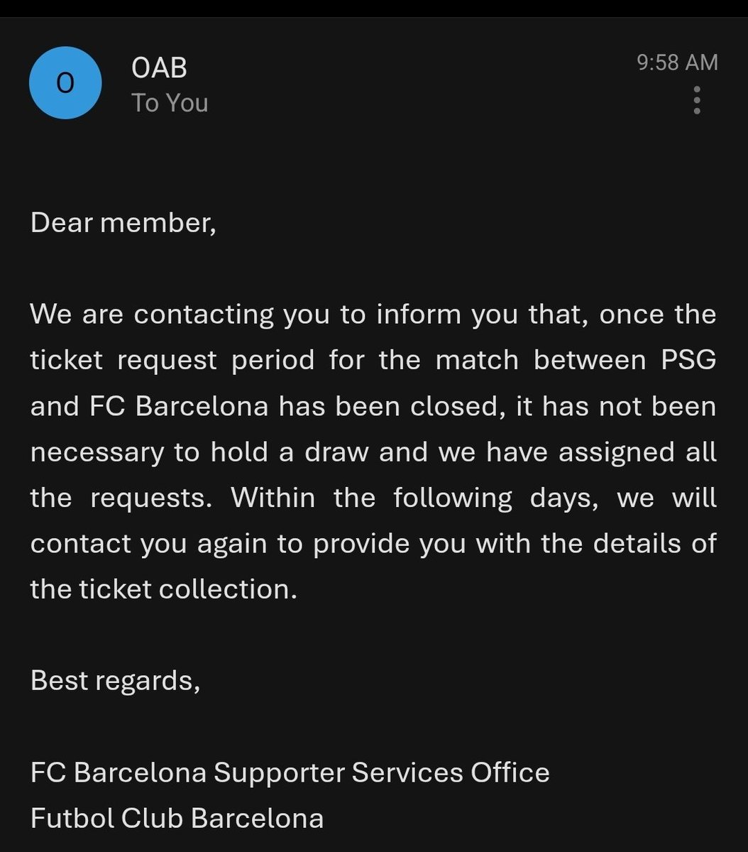 NotBartlas's tweet photo. @FCBGRADA No hubo sorteo🥳 https://t.co/AXQAplnPzt
