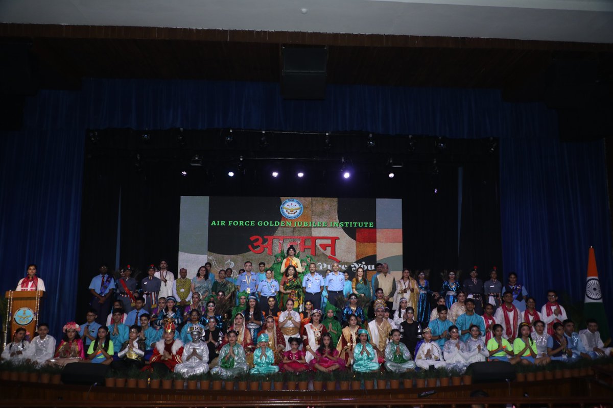 afgjisp's tweet photo. AFGJI celebrated its 41st Raising Day - ATMAN: The Pure You on 23 Sep 26 at Air Force Auditorium.
Graced by Air Marshal S Sivakumar, VSM, AOA, IAF as the Chief Guest.
From Ekyataan to Parinman, students showcased talent, inclusivity & self-discovery.
#AFGJI #41stRaisingDay #ATMAN https://t.co/4bj0ft3A1P