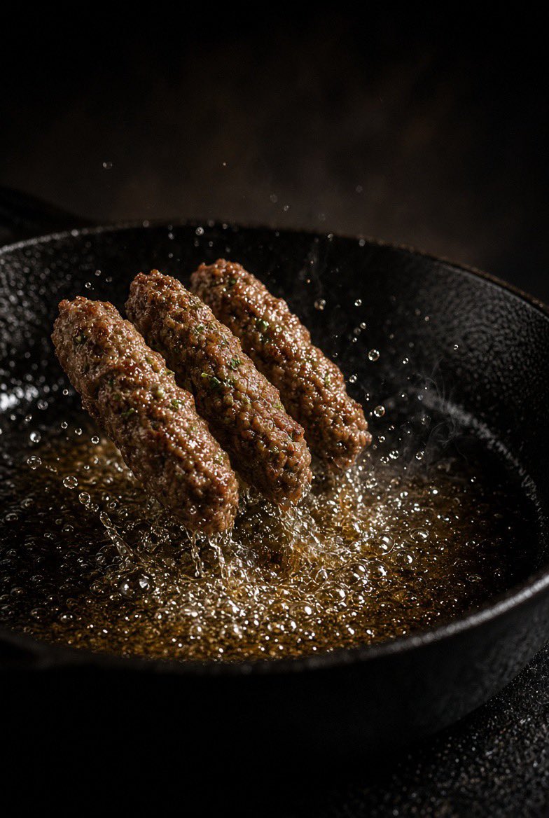 CarnivoreKit's tweet photo. Kefta. Agneau haché. La poêle suffit.

Liban. Pas de pain pita.
Agneau. Oignon. Sel. Poivre.

VIANDE
500 g agneau haché
Oignon râpé.
Sel. Poivre. Cumin si tu veux.

METHODE
Mélanger. Serrer en boudins.
Poêle bien chaude. Graisse d’agneau.
Ne pas les toucher 2 min.

CUISSON
Croûte. Retourner une fois.
Rosé au centre.

Macros (220 g)
P ~28 g · F ~24 g · C ~2 g · ~340 kcal

Agneau seul, ou un mix bœuf ?