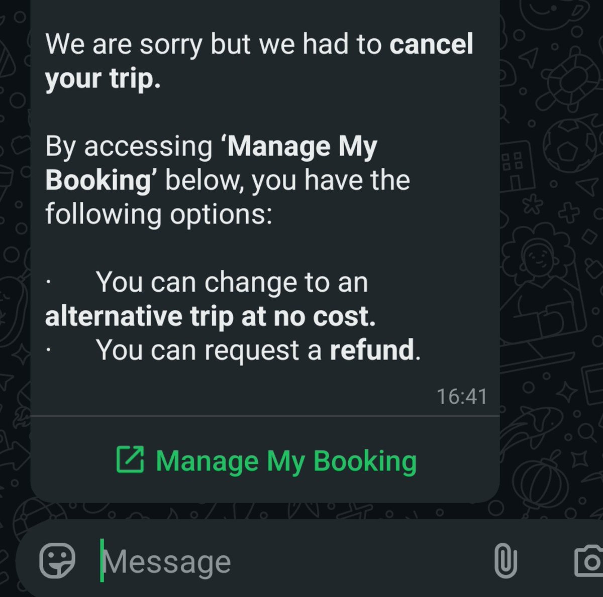 midasjuli's tweet photo. Reliable!!! Seriously? Within a gap of 8 hours on the same day you have sent 2 different messages. Because of your unplanned cancellations I couldn't cancel my return ticket which was not cancelable 

Reliable is a far shot @FlixBus https://t.co/4uwnrEIKMP