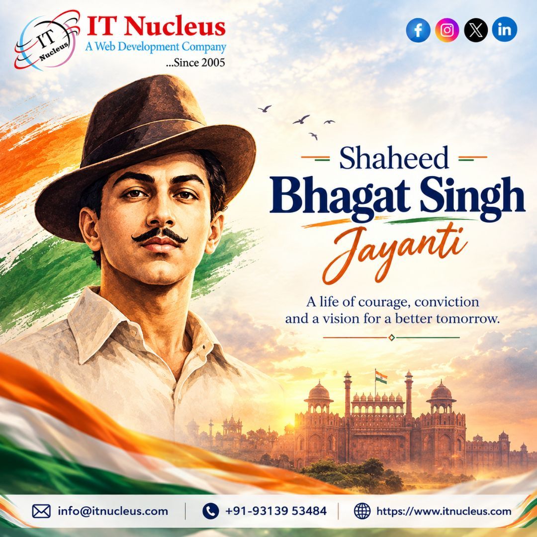 itnucleus's tweet photo. Shaheed Bhagat Singh Jayanti
.
.
A life of courage, conviction and a vision for a better tomorrow.
.
.
.
.
#BhagatSingh #BhagatSinghJayanti #BhagatSinghJayanti2026 #IndianHistory #FreedomFighter #Revolutionary #PrideOfIndia #Tribute #India #ITNucleus https://t.co/fvKS9SAVmb