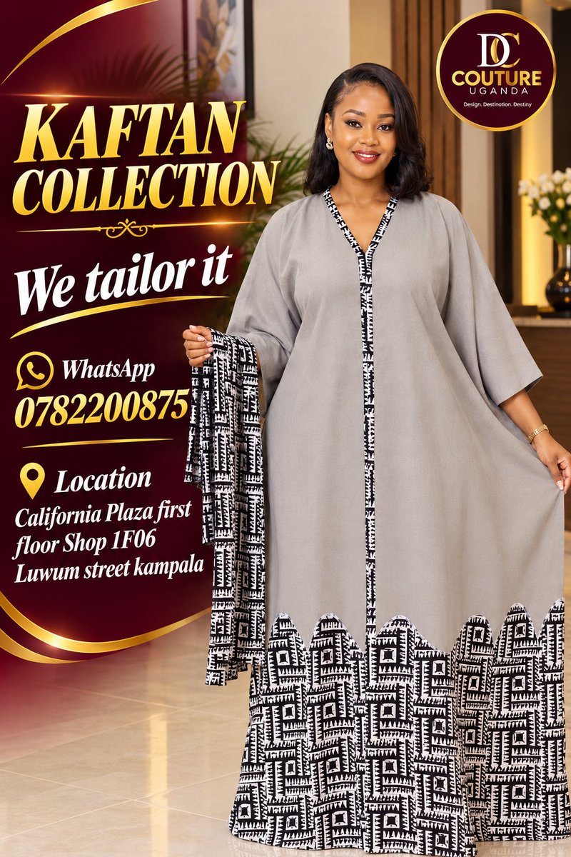 Katambulajulie3's tweet photo. ✨ YOUR STYLE, YOUR KAFTAN, YOUR MOMENT! ✨
At DC Couture Uganda, we tailor all kinds of custom-made kaftans designed to make you look and feel amazing. Whether you prefer something elegant, classy, bold, or traditional, we tailor it to your style. https://t.co/P6H4ODAsoQ