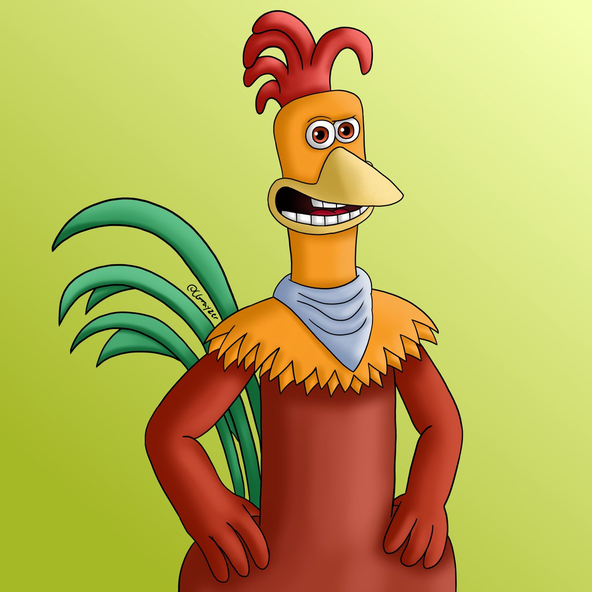 CGrayzerYT's tweet photo. With Chicken Run being one of my favourite movies, I wanted to have a try at drawing Rocky in my artstyle!
#Art #Krita #ChickenRun #Rocky https://t.co/DvWaHolF3X