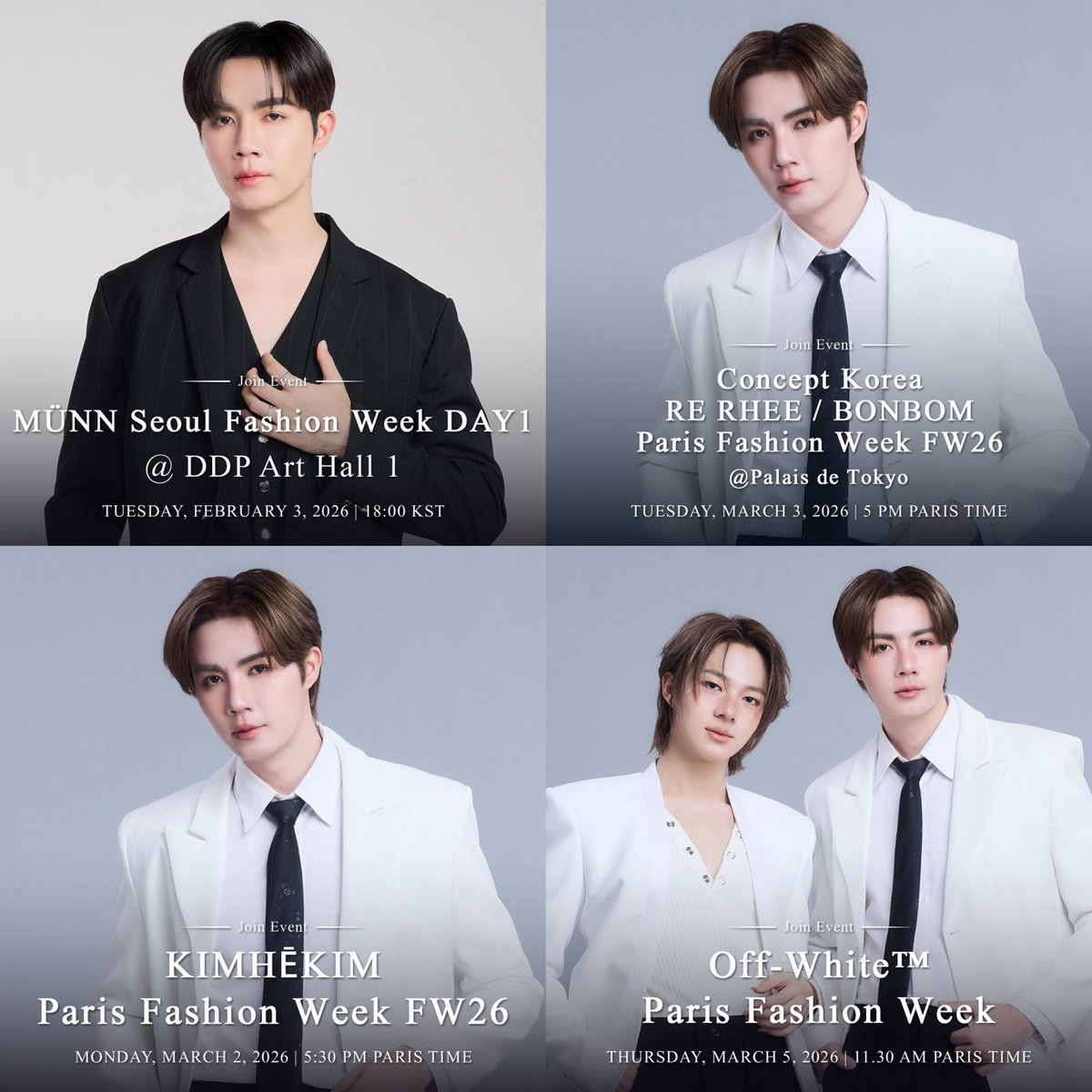 ppetchsp's tweet photo. พี่ซีกับ Fashion Week ครึ่งปีหลัง 2026 🥹🤍

Milan Fashion Week
ㅡ DIESEL
ㅡ Jil Sander
Paris Fashion Week FW27
ㅡ SANDRO (29/09) 🆕
ㅡ BONBOM x ASPARAGUS (01/10) 🆕

สุดยอด ปีนี้ไปแฟชั่นวีคหลายรอบมาก มาอีกได้นะคะ 
( #ZeePruk @zee_pruk ) 🩶🖤 https://t.co/15opGFtupL