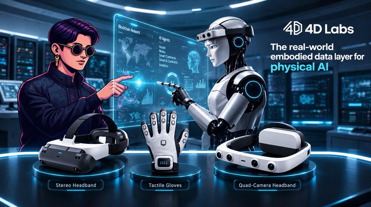 dgtabara's tweet photo. Physical AI is the biggest narrative right now, but it's bottlenecked by one major issue: a lack of high-quality real-world data.
@4Dlabs_Official transforms real-world interactions into structured data that is ready to be used to train artificial intelligence. https://t.co/6VVjR3atuH