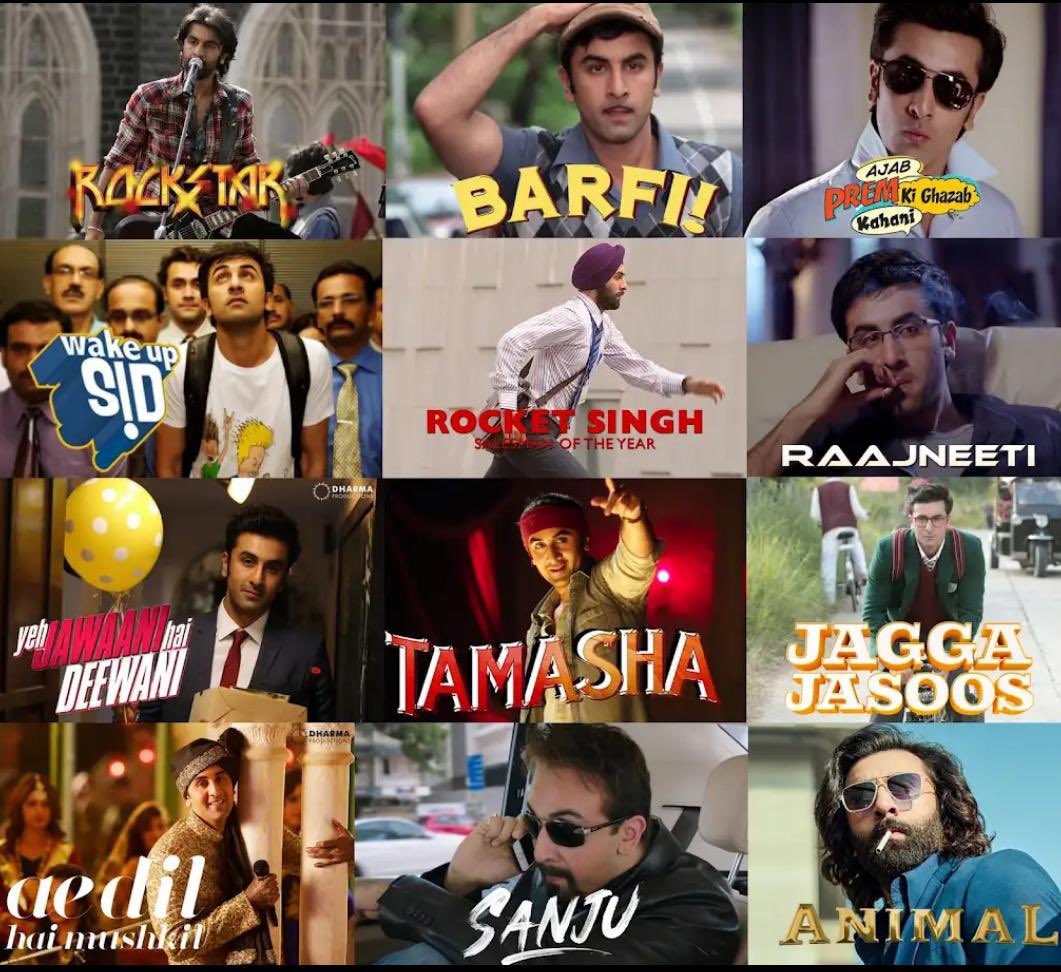 KshitizCritic's tweet photo. What’s your Top 3 Ranbir Kapoor Movies of all time. I’ll start with : 

- Tamasha 
- Barfi/Rockstar
- Animal https://t.co/u4cN8WFlW0