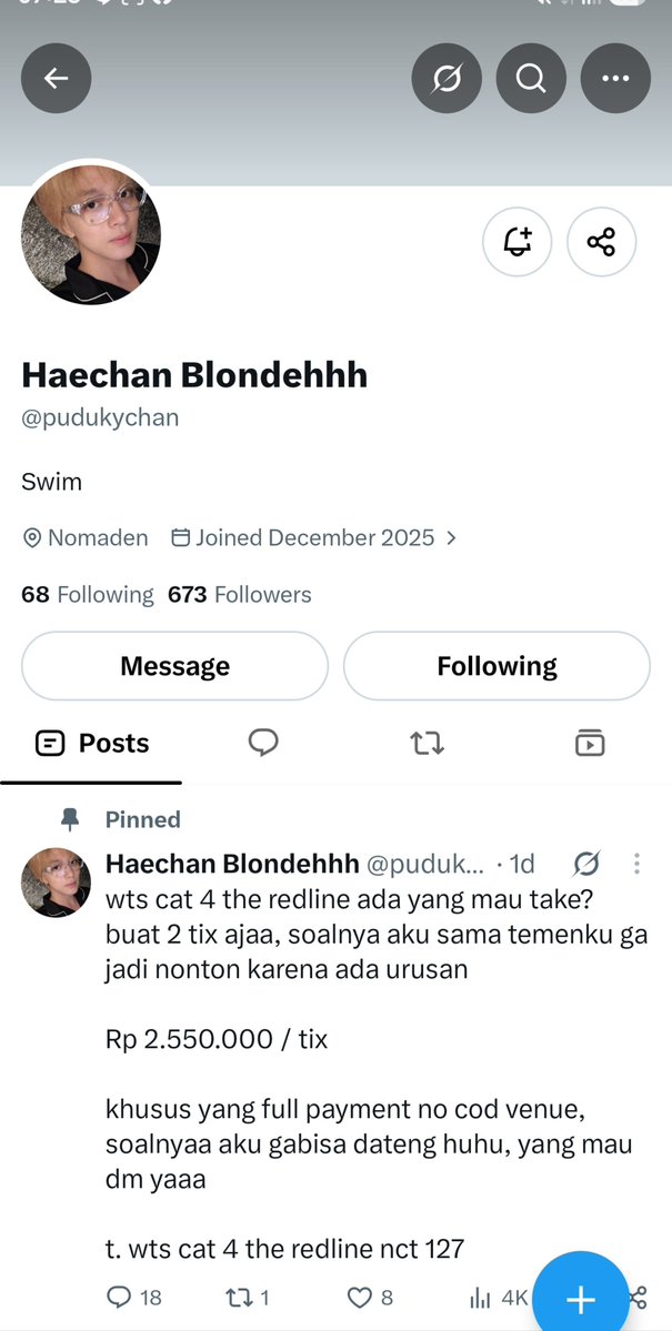 renz_precious's tweet photo. Help RT SCAM Nct127 Redline Jkt !

Buat yang masih cari wtb wts redline nct 127 jakarta hati2 yaa.. 

Dia wts cat 4 
@SeaBankID 901406925756
Jessica Eka Arviriani
083122084843

Aku udah tf tapi dia nggak kasih eticket nya.. Di DM dan WA no respon

https://t.co/KIRZfgl9Ye https://t.co/IsNsFY0Ug3