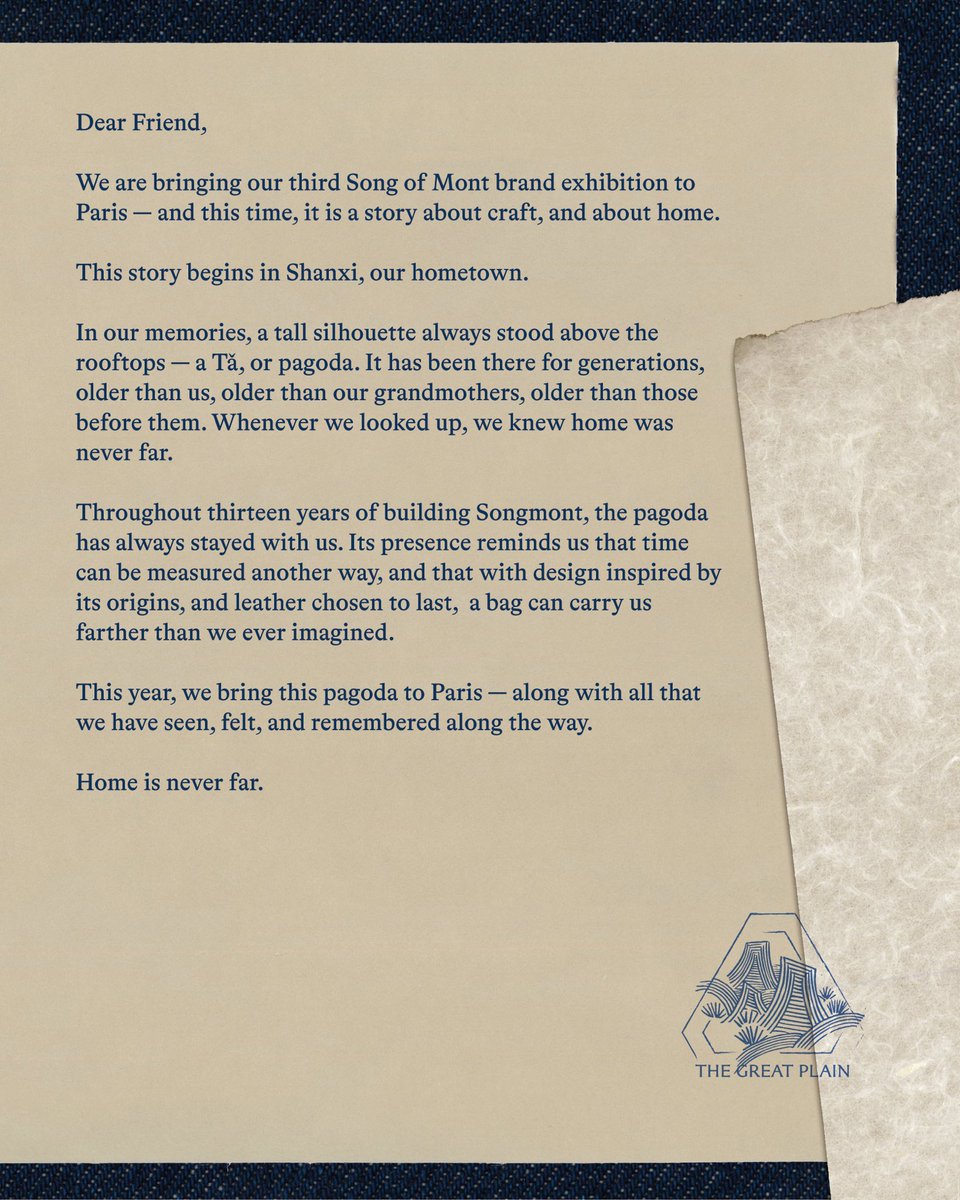 SongmontGlobal's tweet photo. Before we meet in Paris, a letter from the pagoda that watched us grow — a familiar presence holding memories of home. Quiet. Steady. Reassuring. As we open the door to Song of Mont, we hope this feeling finds its way to you.

Stay tuned for today.

#SongofMont https://t.co/BZWPMft1oF