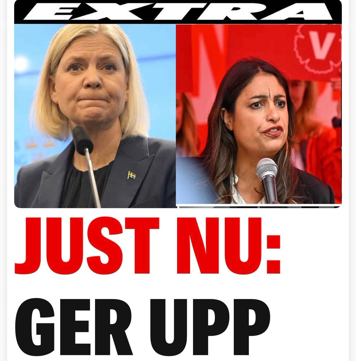 RichardHerrey's tweet photo. Tror Magdalena Andersson skjuter sig i foten rejält, när hon inför hela pressen (och svenska folket)försöker hävda att Vänsterpartiet och Moderaterna nu minsann måste försöka bilda regering tillsammans. Detta enbart baserat på att V röstar på Norlén som talman. Blir lite väl fånigt och infantilt för någon som vill vara statsminister.