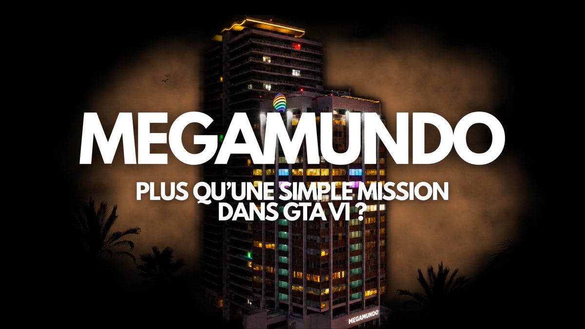 VespucchixGTA's tweet photo. Bonjour à tous, 

On se retrouve le vendredi 02 octobre 2026 à 10h00, pour un nouveau dossier GTA VI qui s’intitule : 

« Megamundo plus qu’une simple mission dans GTA VI ? »

L’article sera disponible sur le site internet et sur l’application de @JVMag_ch 

Crédit image : @TakumiGuts 

#GTAVI #GTA6