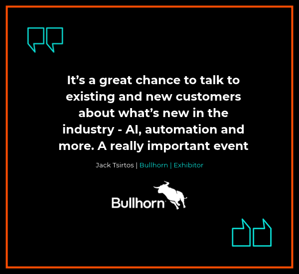 recexpo's tweet photo. @Bullhorn is one of the best-known names in recruitment technology, and we’re pleased that the show gives its team the opportunity to have useful conversations with the industry.

Zack Tsirtos, Account Executive UK & Ireland at Bullhorn, said:

“It’s a great chance to talk to existing and new customers about what’s new in the industry - AI, automation and more. A really important event.”

Thanks, Zack, for the great feedback.

#RecruitmentTech #Bullhorn #TalentAcquisition #HRTech